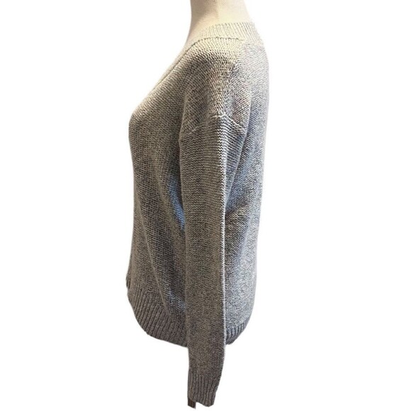Old Navy Womens XSMALL Gray Multicolor Pullover Sweater Knit V Neck Long Sleeve - Picture 2 of 7